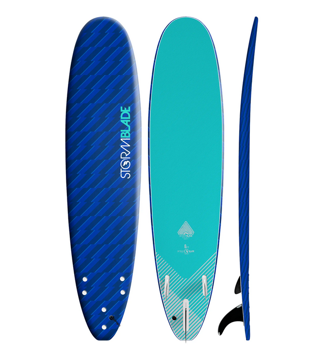 8'0" Storm Blade Surfboard - Azure Blue