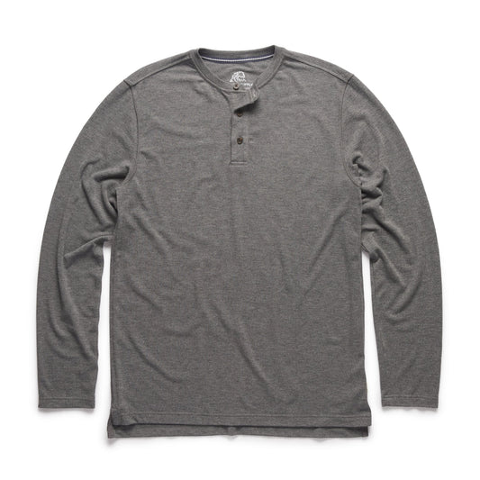Sean Classic Soft Henley - Charcoal Heather